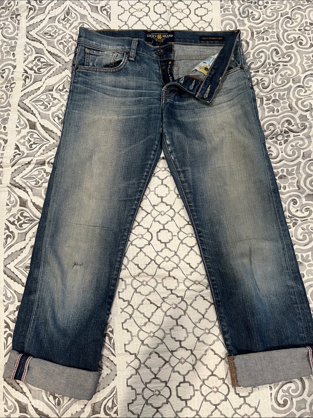 Lucky Brand Women's Washed Blue Capris